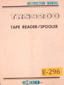 EECO-EECO TRS 9200, Tape REader Spooler, Instructions and Parts Manual 1977-TRS 9200-01